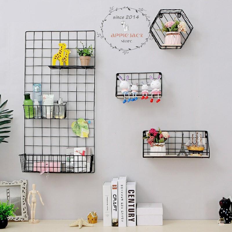 Giỏ sắt trang trí - Phụ kiện cho lưới sắt decor treo ảnh