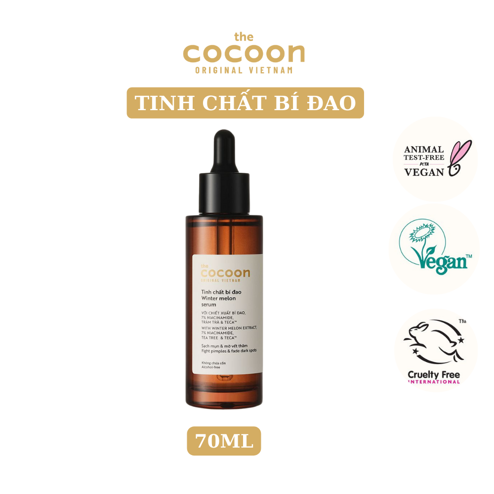 Tinh chất bí đao Cocoon sạch mụn chuyên sâu, mờ vết thâm 70ml
