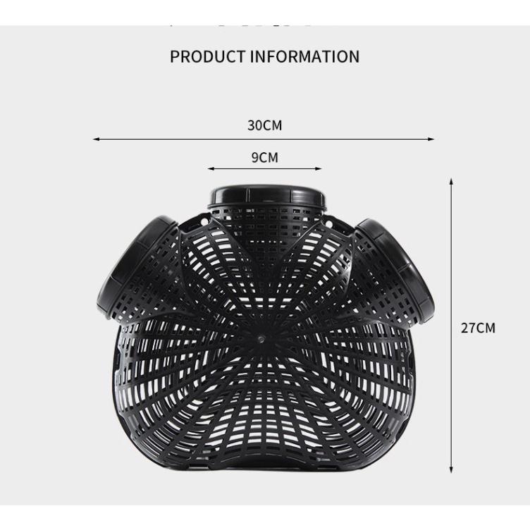 Rọ Bắt Lươn, Bẫy Bắt Cá, Cua, Trạch 3 Lỗ Hiệu Quả, Làm Bằng Nhựa PVC Đàn Hồi, Lắp Ghép Dễ Dàng -