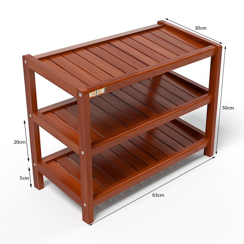 Kệ Dép 3 Tầng Gỗ Cao Su IBIE IB363 - Cánh Gián