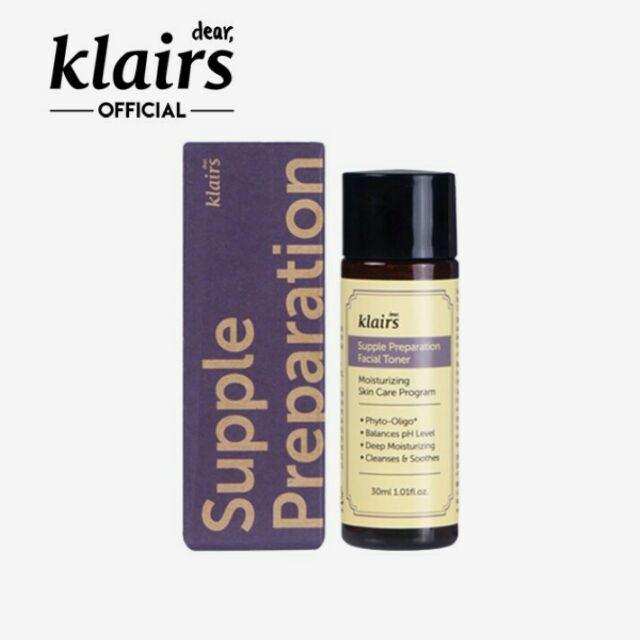 Dear Klairs Supple Preparation Toner mini 30ml bất kỳ + 1 sachet ngẫu nhiên
