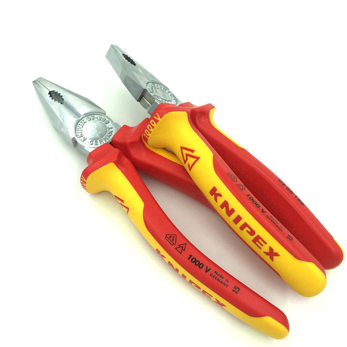 Kìm Răng Đa Năng Knipex 03 06 180 và Knipex 03 06 200 Lưỡi Cắt 60HRC Tay Cầm Cách Điện VDE 1000 Volt - Sản Xuất Tại Đức