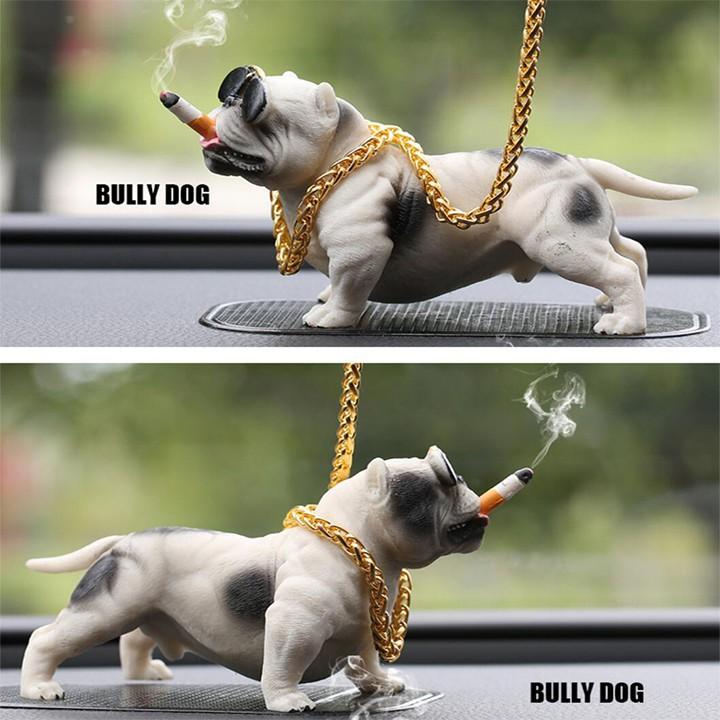 Sản phẩm Tượng chú chó Bull Mỹ ngồ ngộ đáng yêu trang trí cao cấp/ Mã sản phẩm 72608 (Sản phẩm có 4 mầu: Trắng, Đen, T