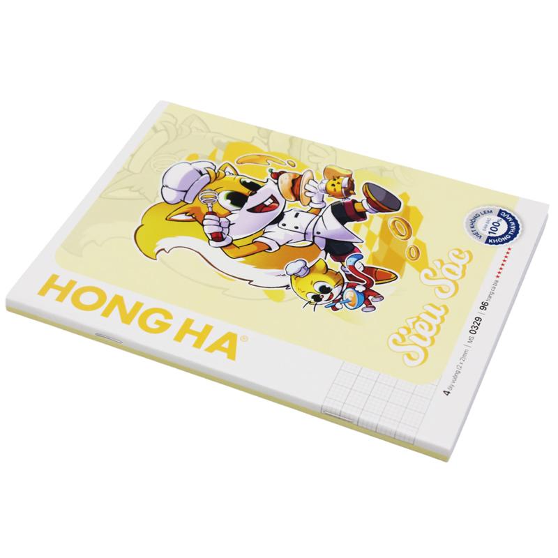 Combo 5 Tập Class Siêu Sóc - 4 Ô Ly - 96 Trang 120gsm - Hồng Hà 0329 - Màu Vàng + Tặng Kèm Thẻ Cào