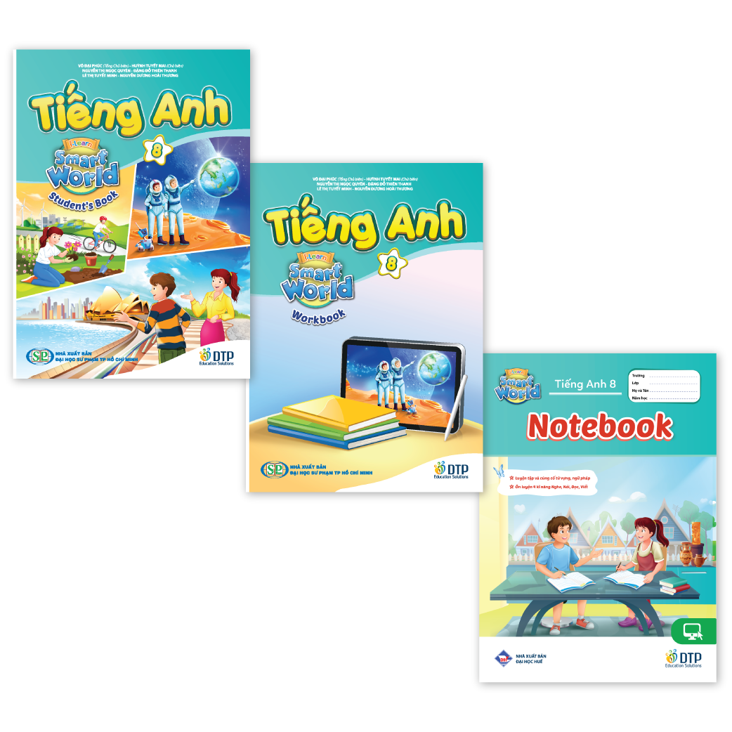 Tiếng Anh 8 i-Learn Smart World pack 1 (Student's Book, WorkBook, NoteBook)
