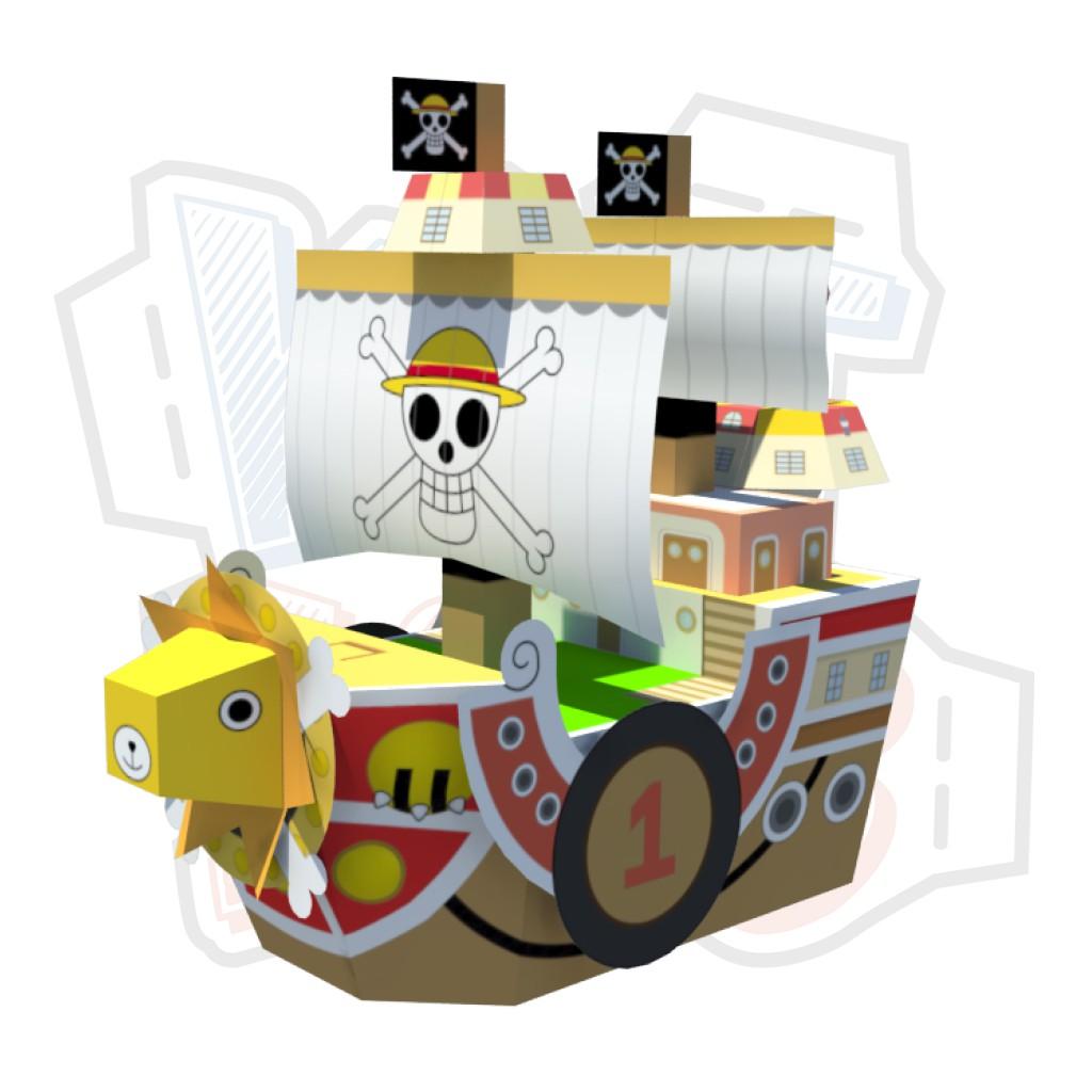 Mô hình giấy Anime One Piece tàu thuyền Thousand Sunny Cube