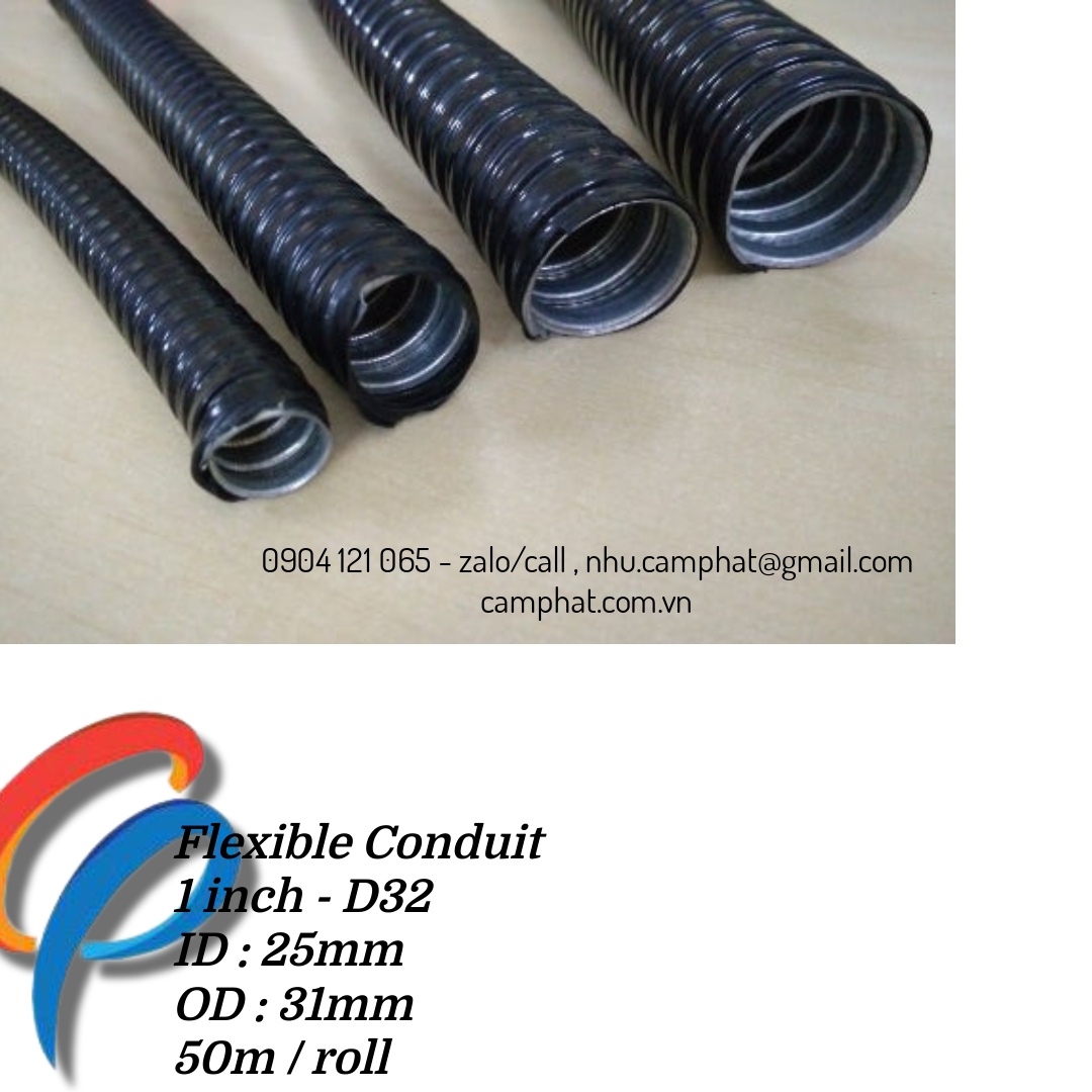 Ống ruột gà lõi thép  1 inch