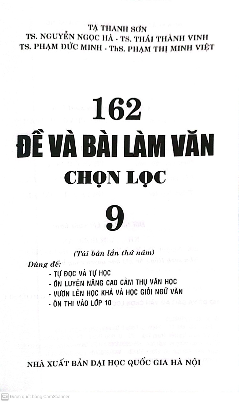 162 Đề Và Bài Làm Văn Chọn Lọc 9