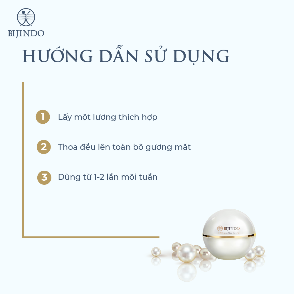 Gel Dưỡng Ẩm Ngừa Mụn BIJINDO KIREI Acne Night Gel 50g