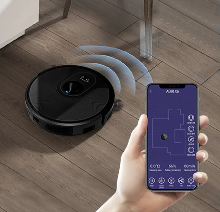 Robot hút bụi thông minh ABIR X6 - Robot hút bụi lau nhà- Lực hút mạnh mẽ - Hàng chính hãng