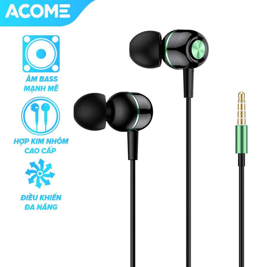 Tai Nghe Nhét Tai Có Dây ACOME Kết Nối Cổng 3.5mm - Hàng Chính Hãng
