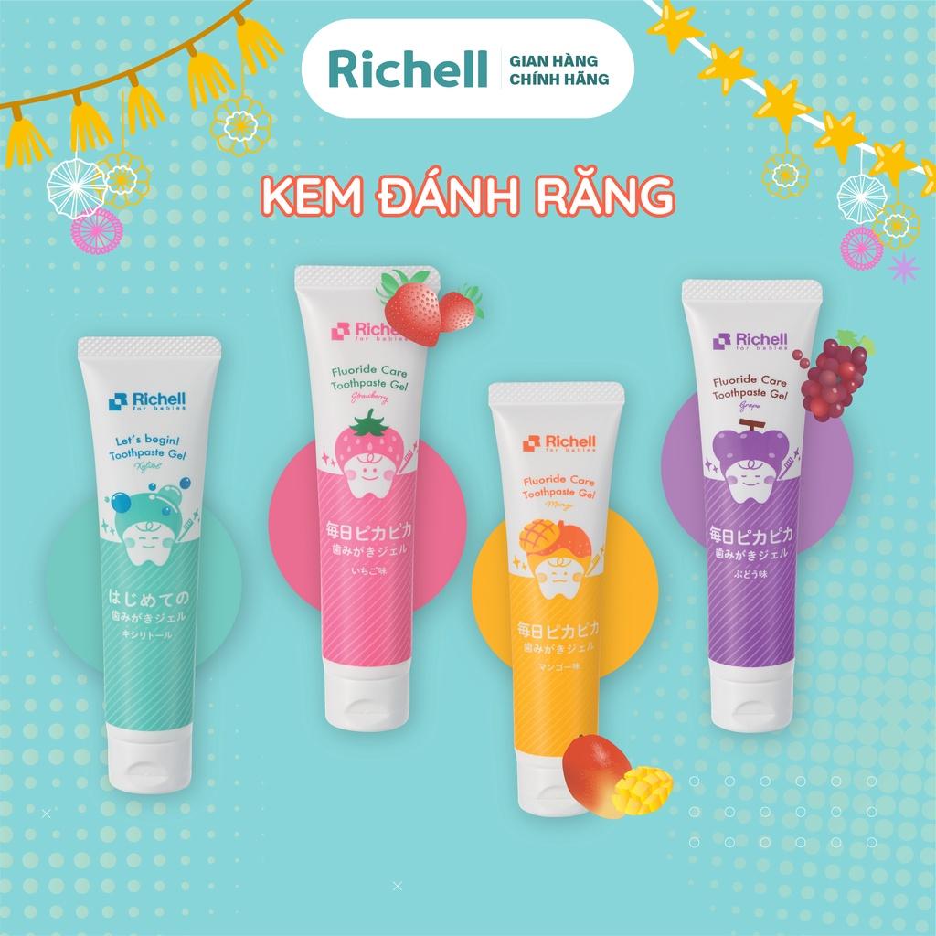 Kem đánh răng trẻ em Richell Nhật Bản từ 5 tháng tuổi | Baby