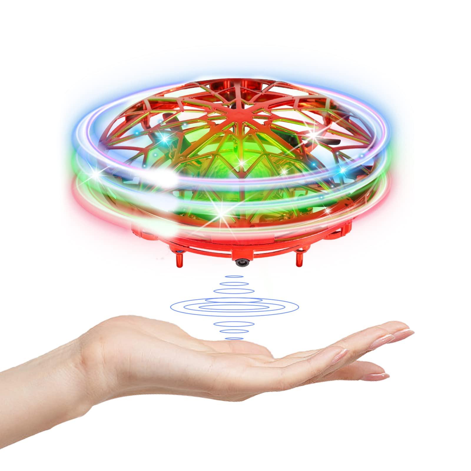 Máy bay không người lái Mini UFO, máy bay không người lái điều khiển bằng tay, Đèn LED hồng ngoại điều khiển bằng tay, đồ chơi chuyến bay có thể sạc lại cho trẻ em