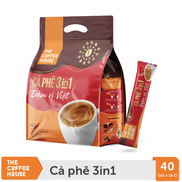 [Mua 3 tặng 1]The Coffee House cà phê sữa hoà tan 3IN1 đậm vị Việt  (HTúi 40 gói x  16g)