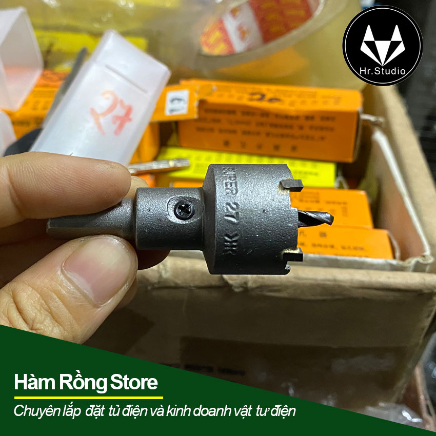 Mũi khoét lỗ tròn đường kính phi 27mm vét lỗ tròn kim loại và gỗ đầu hợp kim
