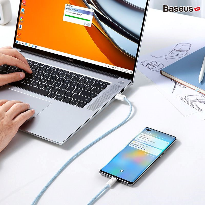 áp Sạc Nhanh, Vải Dù Siêu Bền Baseus Dynamic Series USB to Type-C 100W - HÀNG CHÍNH HÃNG