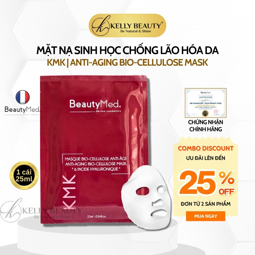 Mặt Nạ Sinh Học Chống Lão Hóa Da BeautyMed KMK Anti-Aging Bio-cellulose Mask | Kelly Beauty