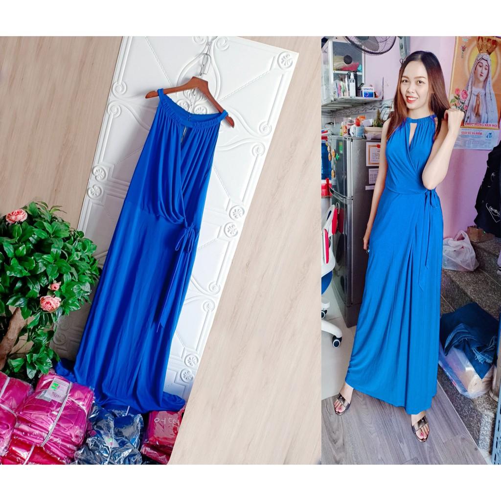 đầm maxi dự tiệc-đi biển 50-100kg(ms: MX763