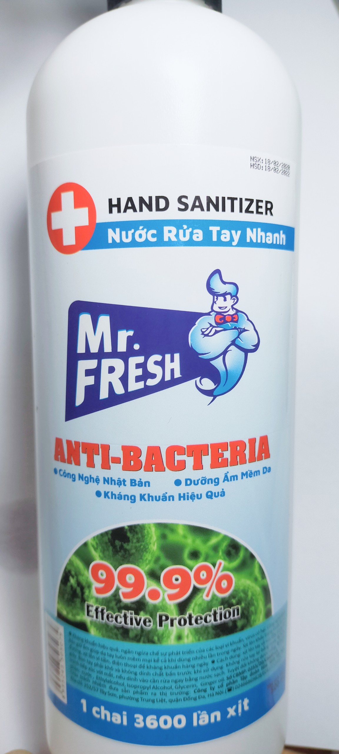 Xịt rửa tay kháng khuẩn đa năng Mr.Fresh 500ml