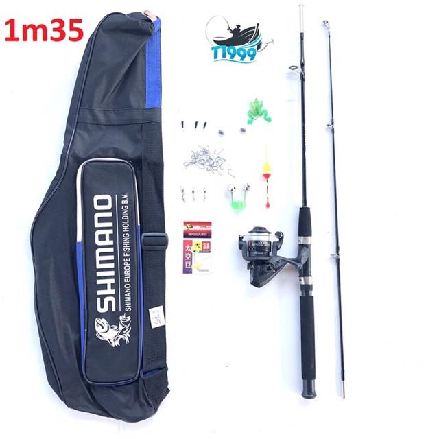 Combo bộ cần 2 khúc dài 2m1 + máy câu + đầy đủ phụ kiện như hình cần cực khoẻ giá rẻ thegioidocau