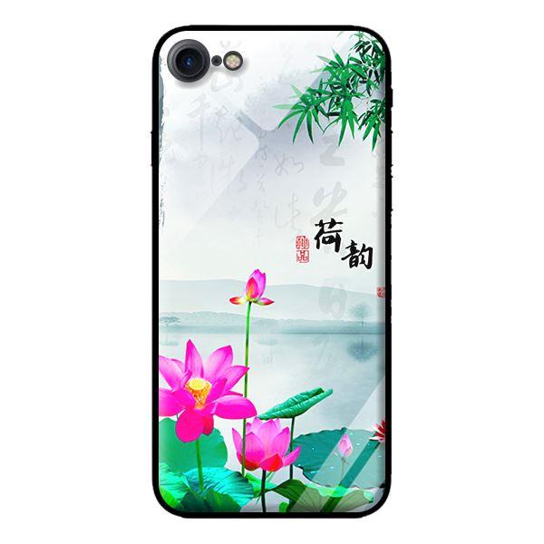 Ốp kính cường lực cho iPhone 7 Sen Hồng - Hàng chính hãng
