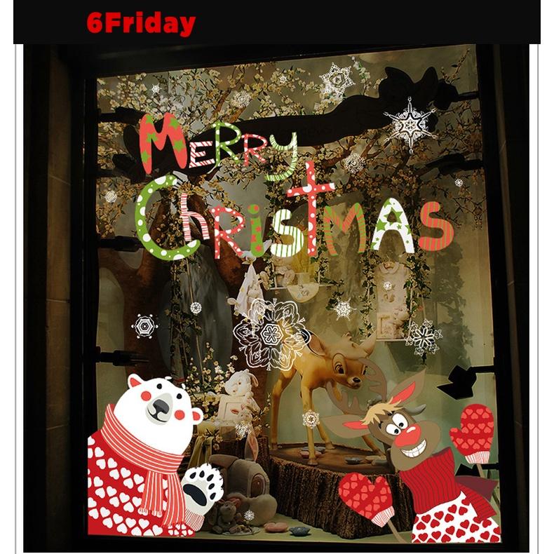 Decal trang trí noel gấu tuyết size lớn