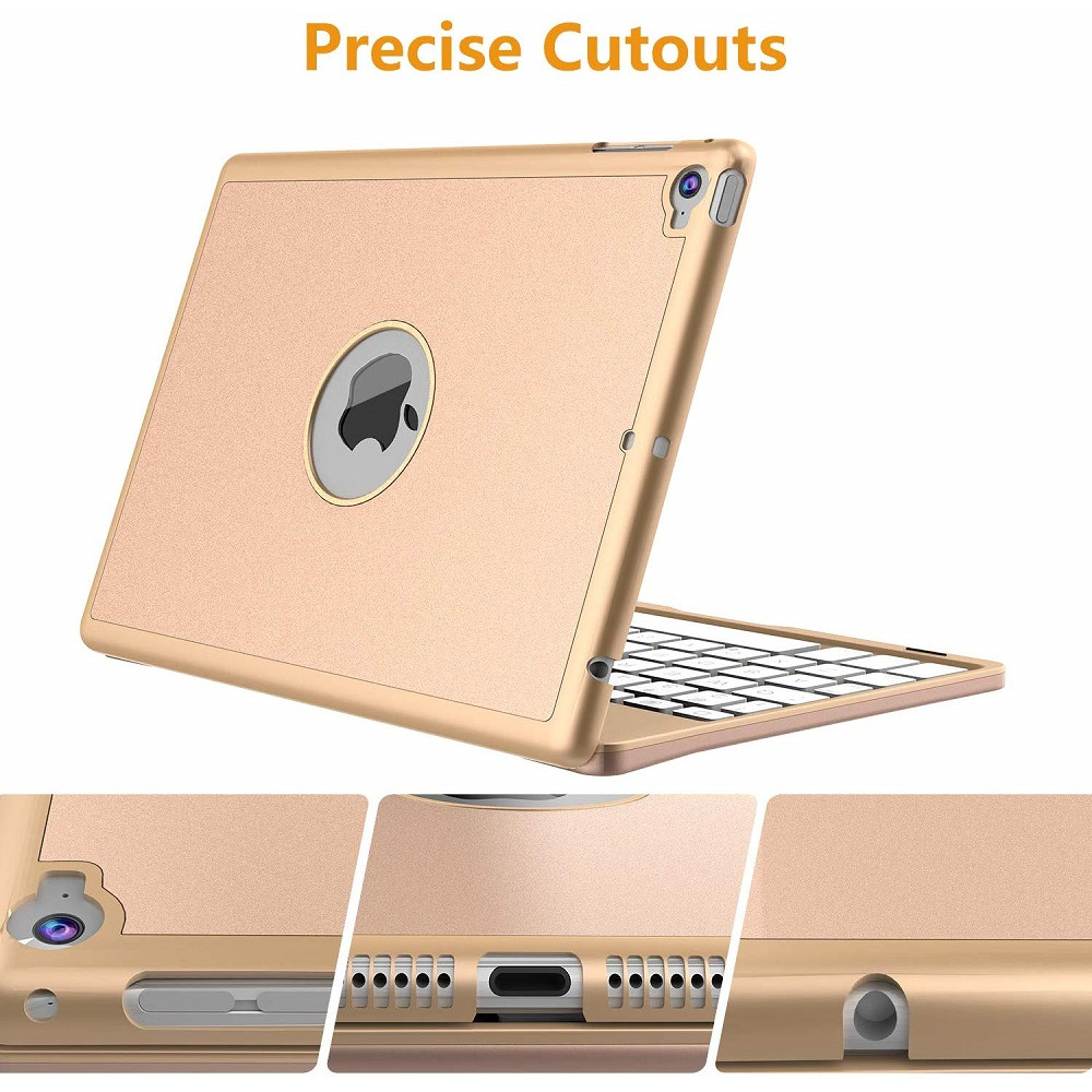 Bàn phím Bluetooth cao cấp dành cho iPad Mini 4 - 7 màu đèn cho bàn phím