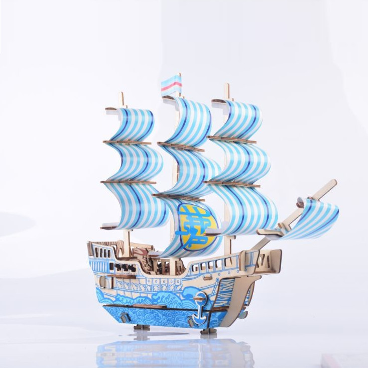 Đồ chơi lắp ráp gỗ 3D Mô hình Thuyền Dream Ship Laser