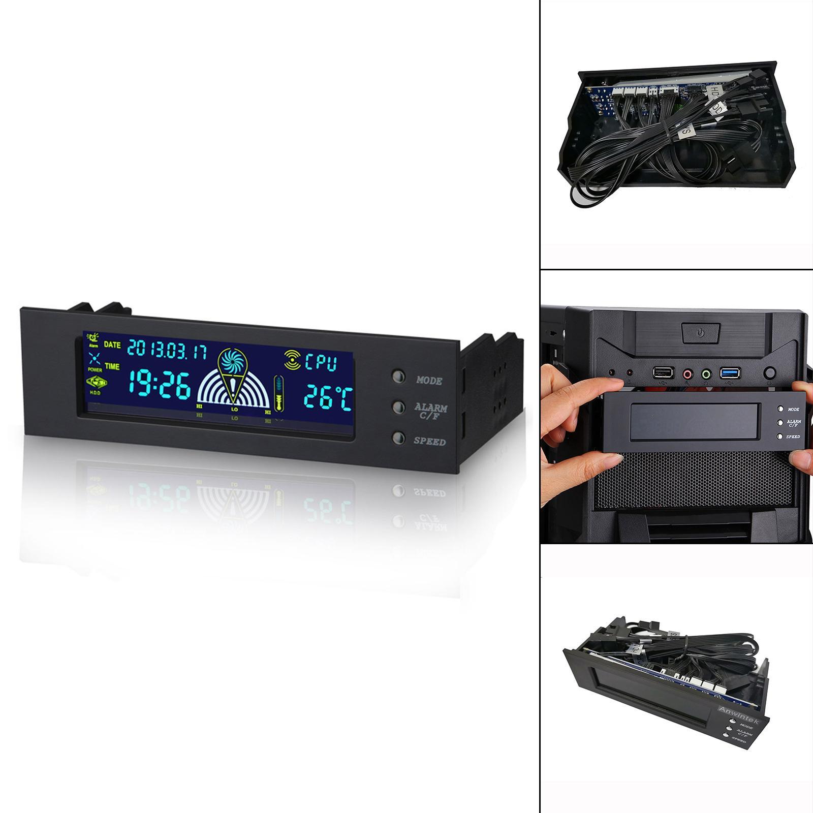 Computer Temperature Monitor 5.25” Optical Drive Position Hardware for