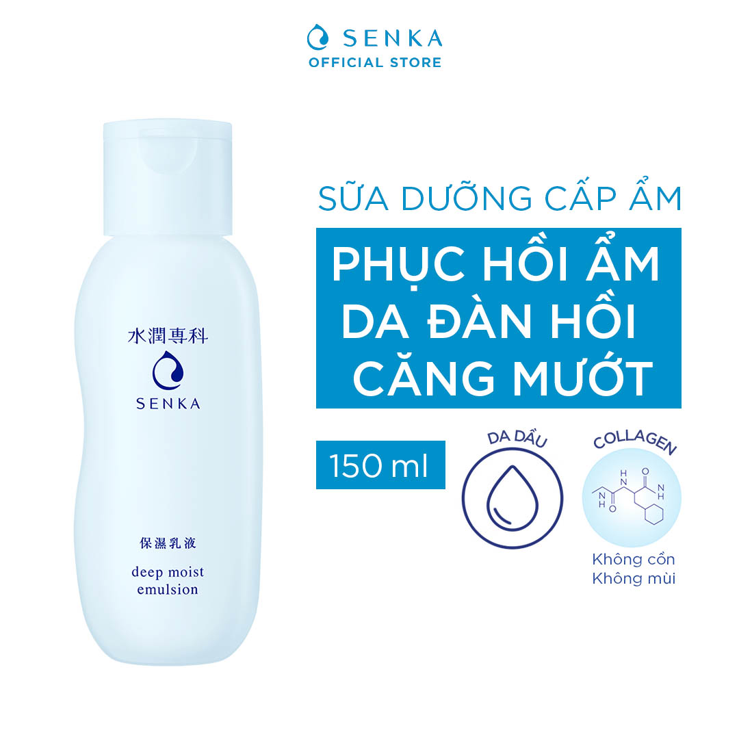 Sữa Dưỡng Cấp Ẩm Chuyên Sâu Senka Deep Moist Emulsion 150ML