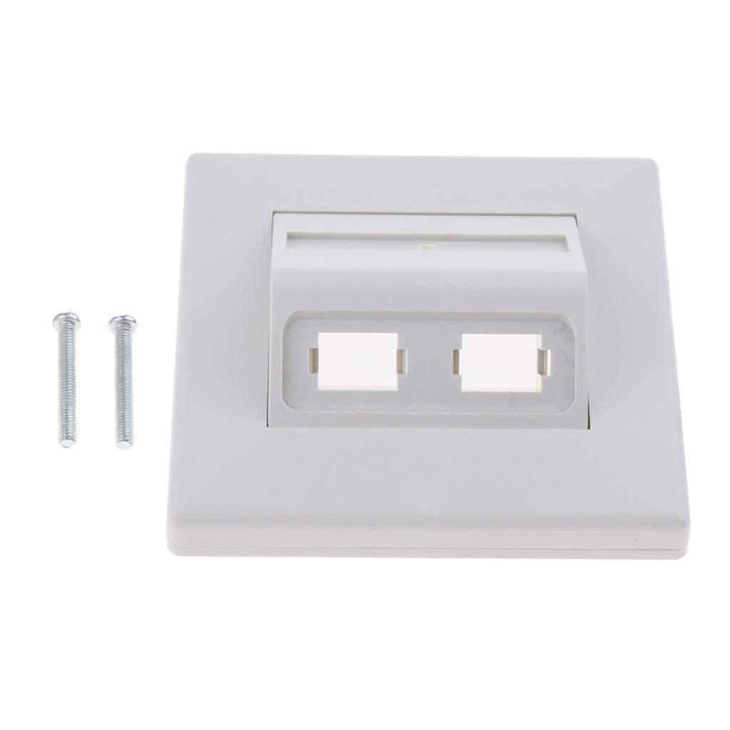 ABS 2 Sockets Fiber Tray Fiber Optic Wall Plate Panel
