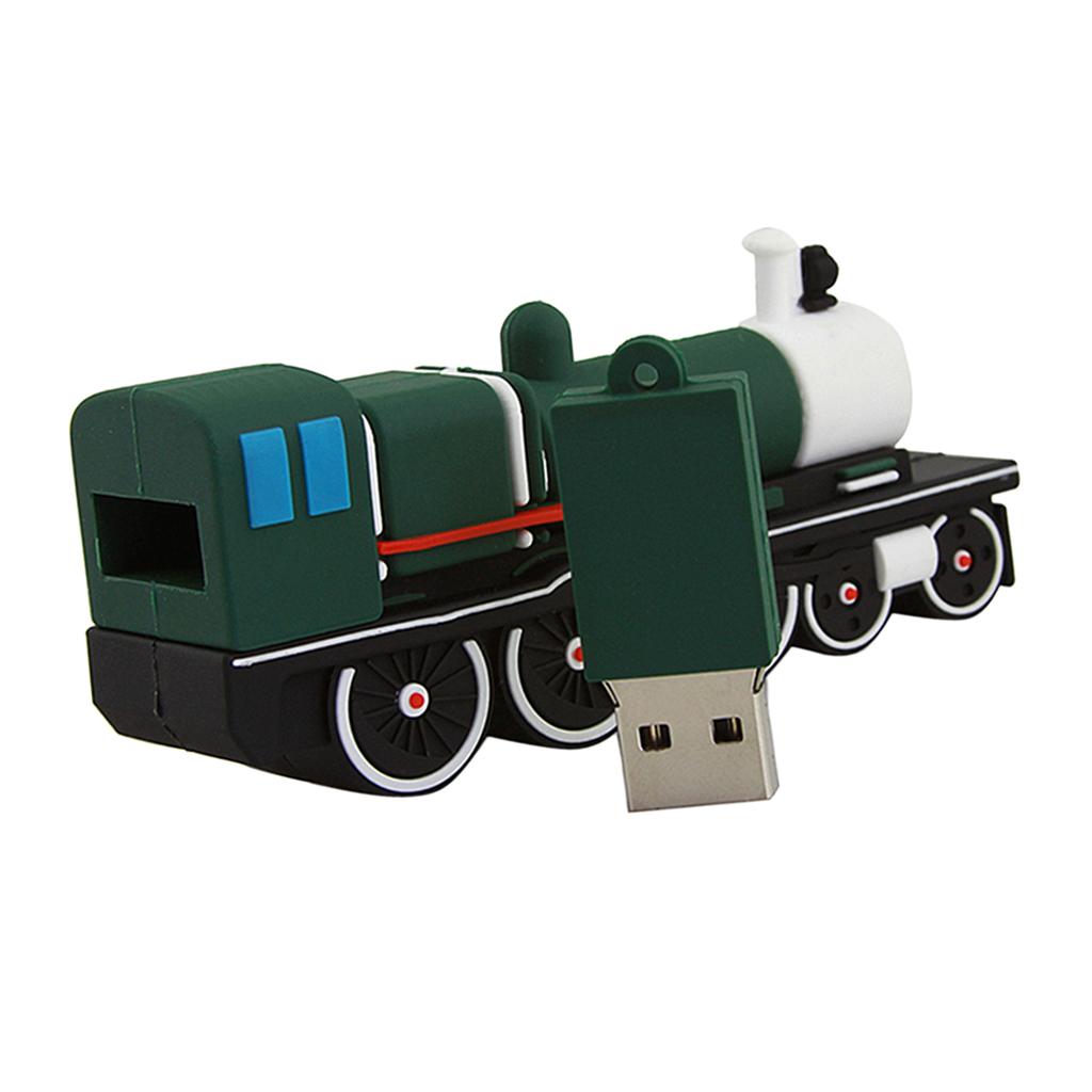 Fast Speed USB 2.0 Flash Drives Memory Stick Green Trains Shape