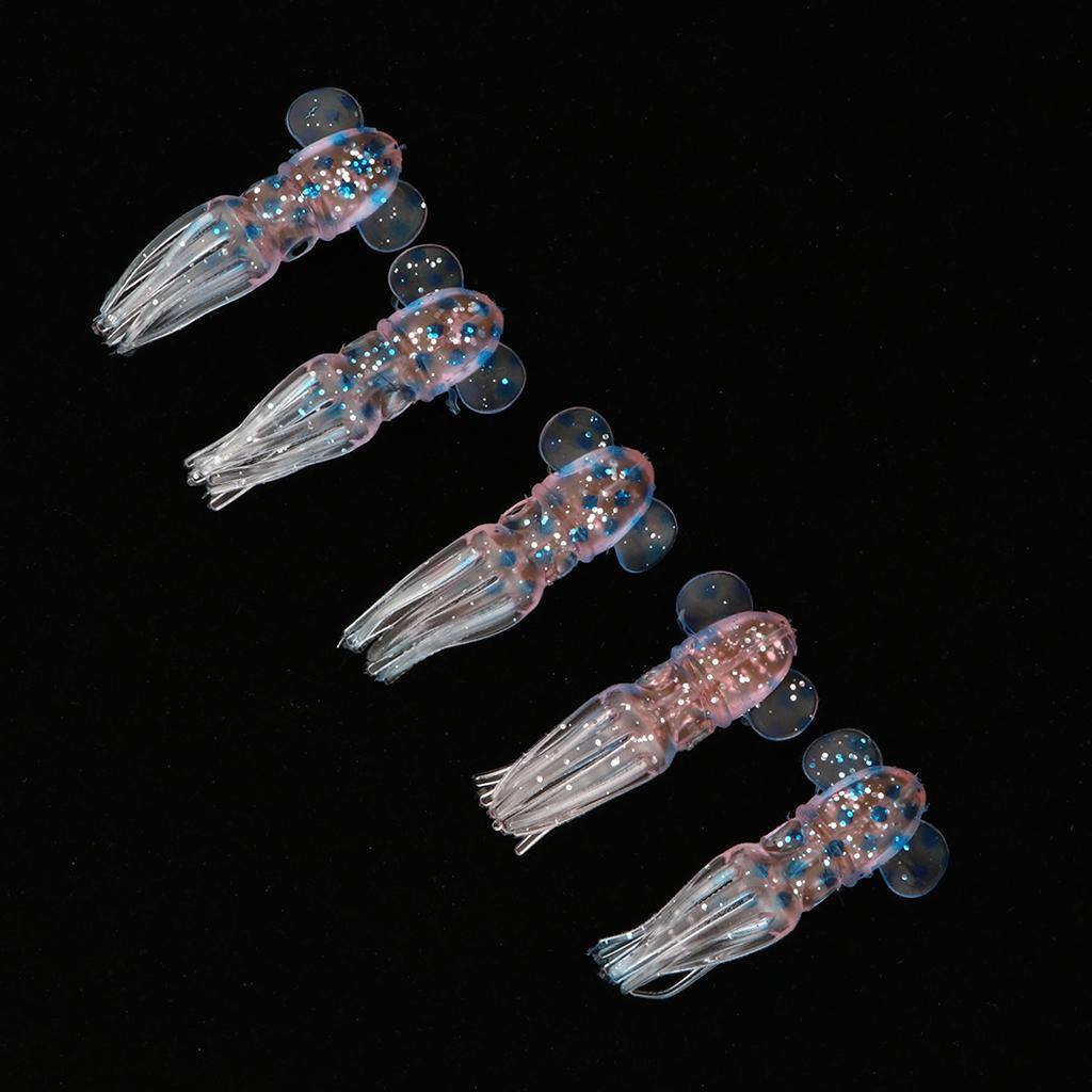 5pcs Squid Baits Octopus Lures Soft Trolling Fishing Lures