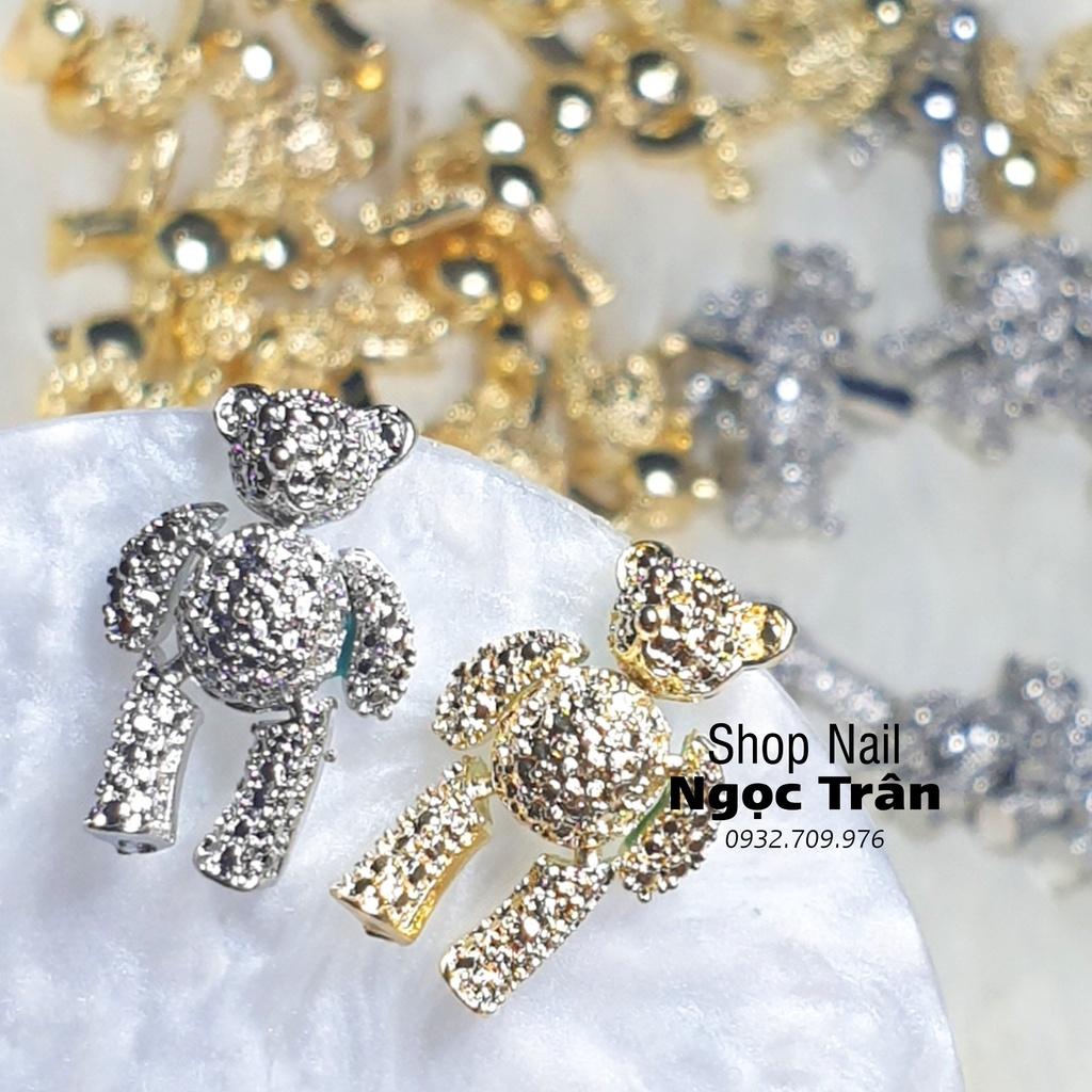 Charm Gấu Chuyển Động Đính Móng