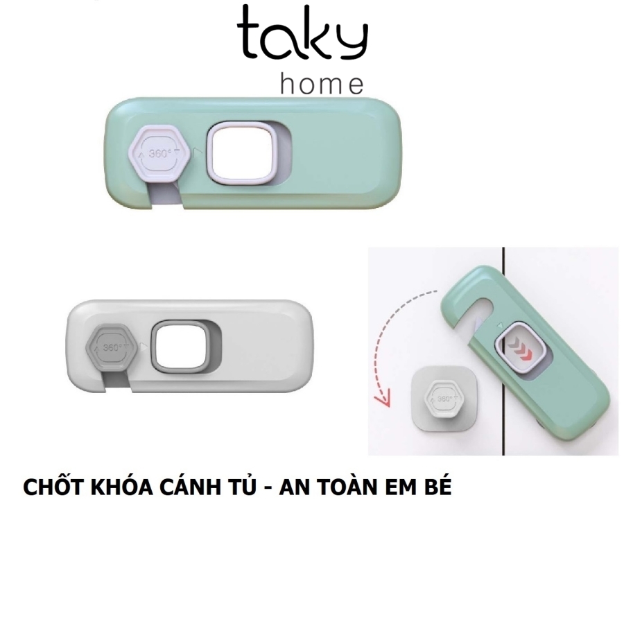 Chốt Cánh Tủ An Toàn Cho Bé, Khóa Chốt Theo Phong Cách Hiện Đại, Sản Phẩm An Toàn Cho Em Bé, Tiện Ích Cho Gia Đình. TakyHome 3107