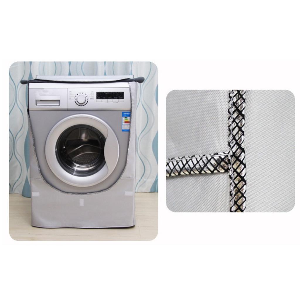 Anti-Dust Waterproof Zipper Top Or Strap On Drum Washing Machine Dryer Cover Protector Water Resistant 60 x 85cm