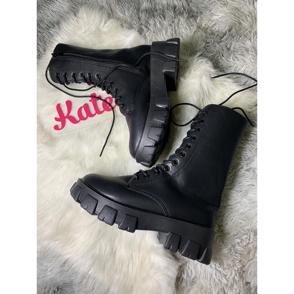 220.KLHSTORE2018. BOOTS cổ cao khoá kéo kết hơp dây