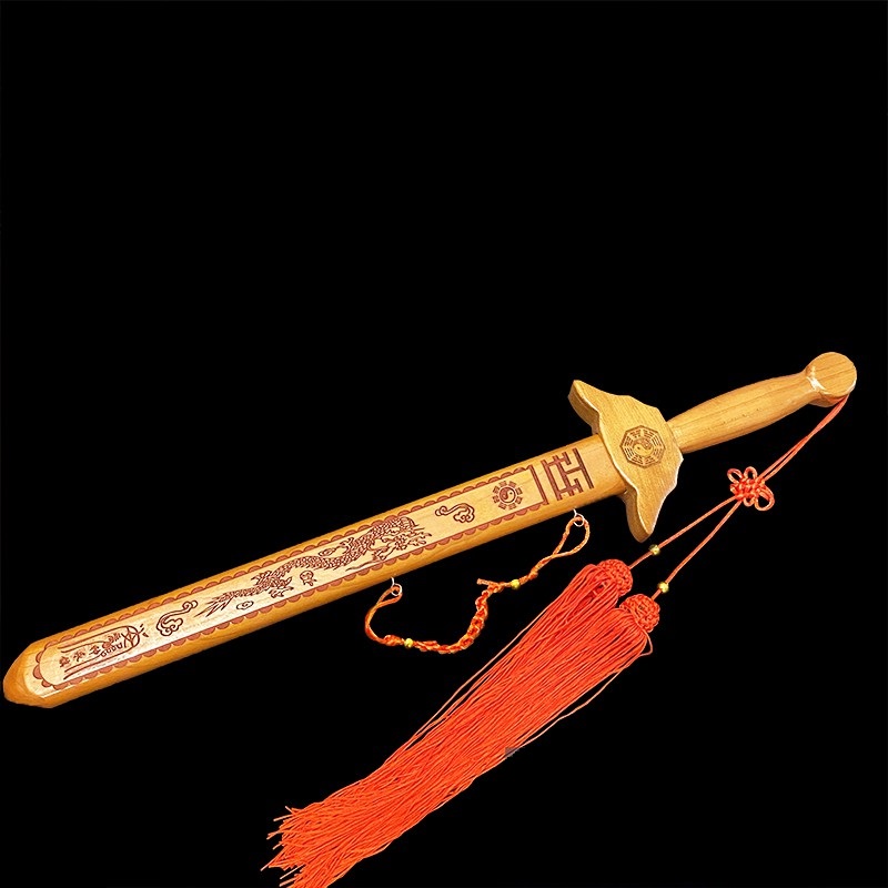 Kiếm Gỗ Đào tự nhiên - Kiếm Thất Tinh 60cm