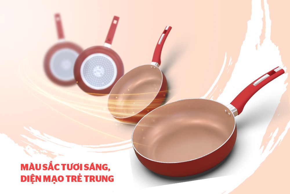 CHẢO SUNHOUSE CHỐNG DÍNH ĐÁY TỪ 26CM SWP26MA - Hàng chính hãng