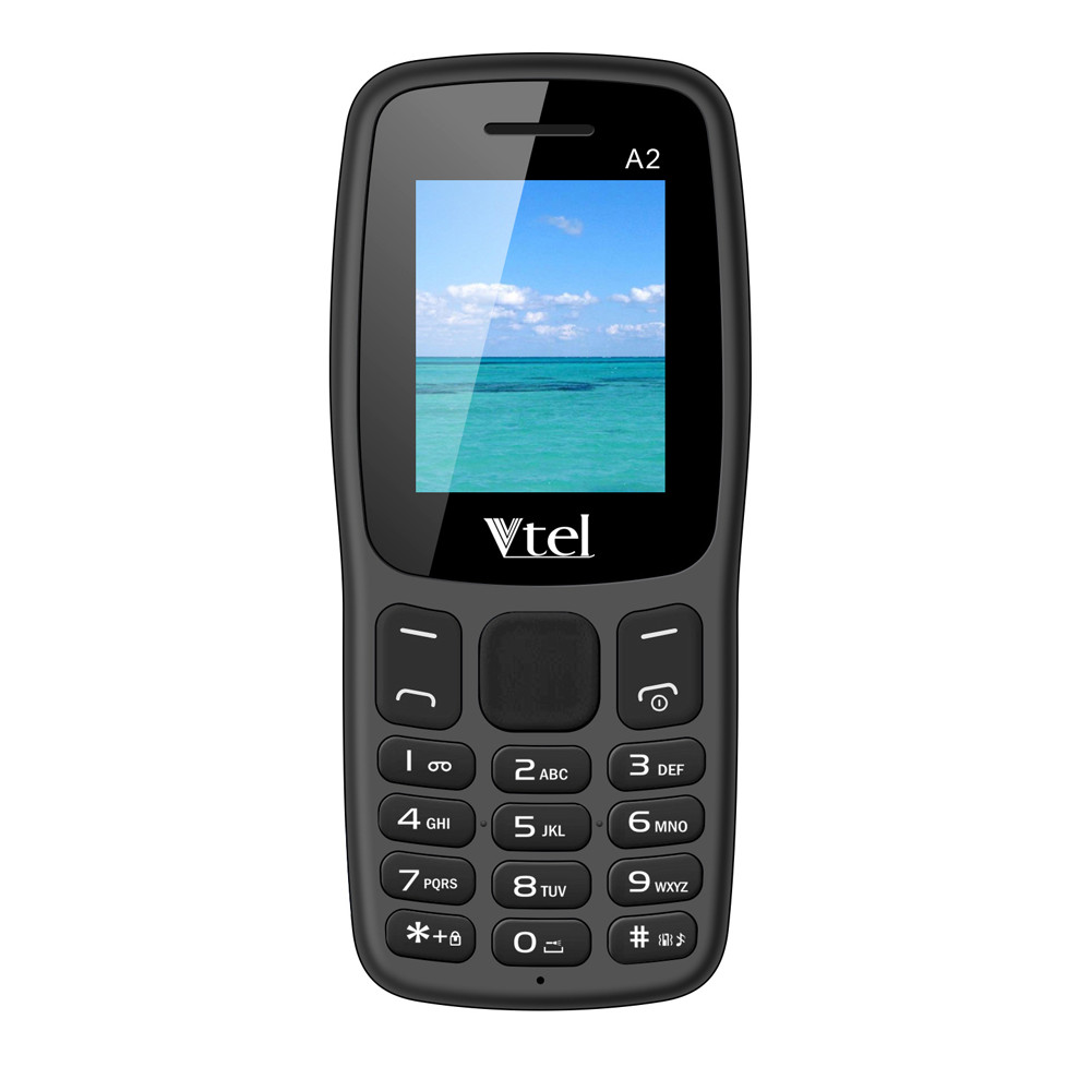 Điện thoại di động GSM Vtel A2 (Màu đen) - Hàng chính hãng