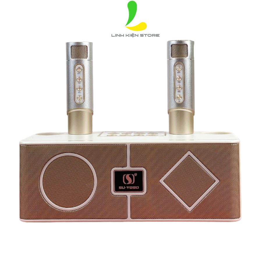 Loa Bluetooth Karaoke Su-Yosd YS215 ( YS-215 ) - Loa xách tay mini chất liệu nhựa cao cấp, công suất 20W và mic cực hay - Hàng nhập khẩu