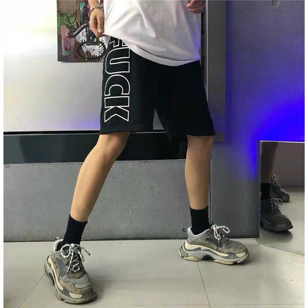 Quần short thun nam nữ F.U.C.K, quần sort Unisex màu đen, phong cách trẻ trung
