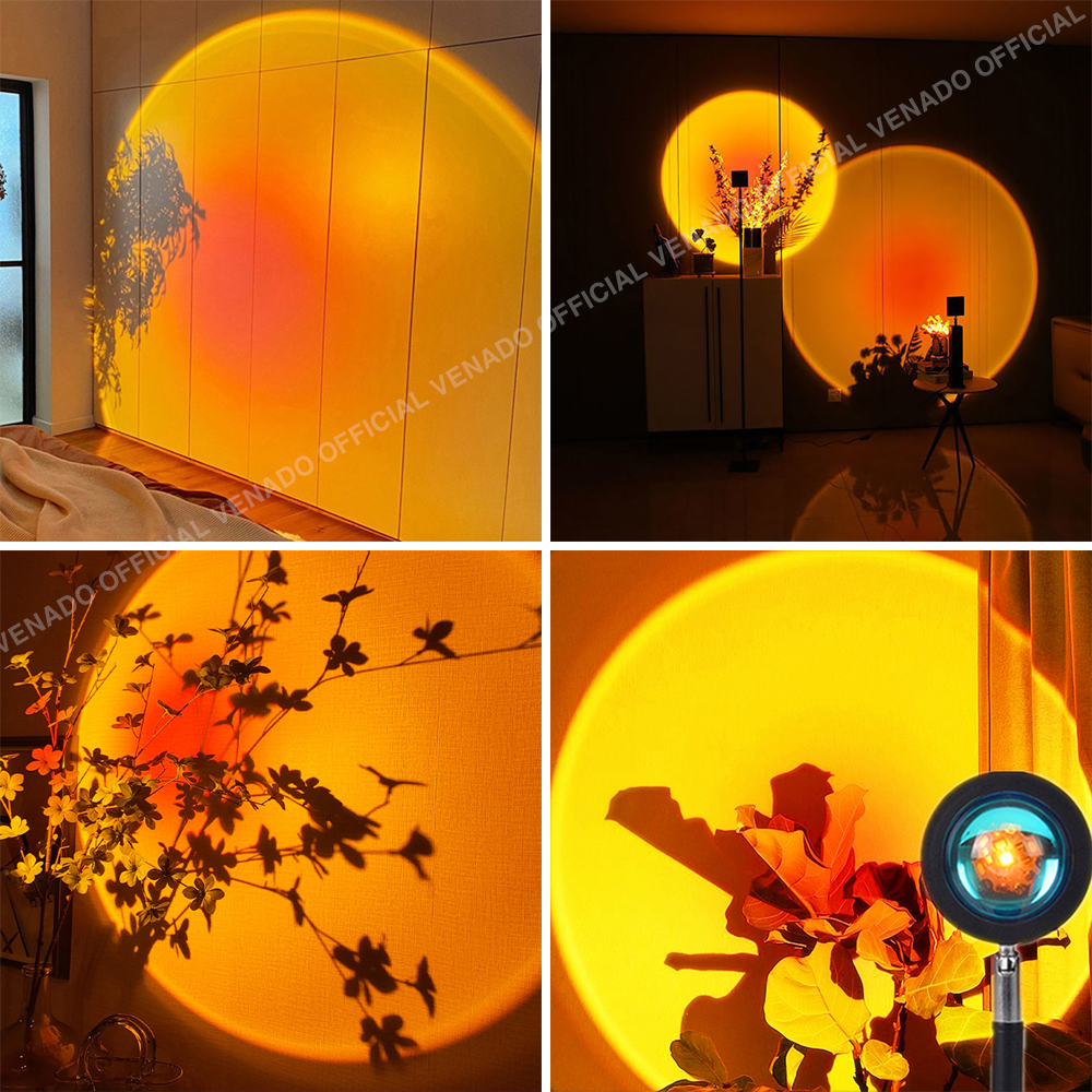 Đèn chiếu hoàng hôn sống ảo tik tok Sunset Lamp loại đèn 4 màu trong 1 cực hot Venado