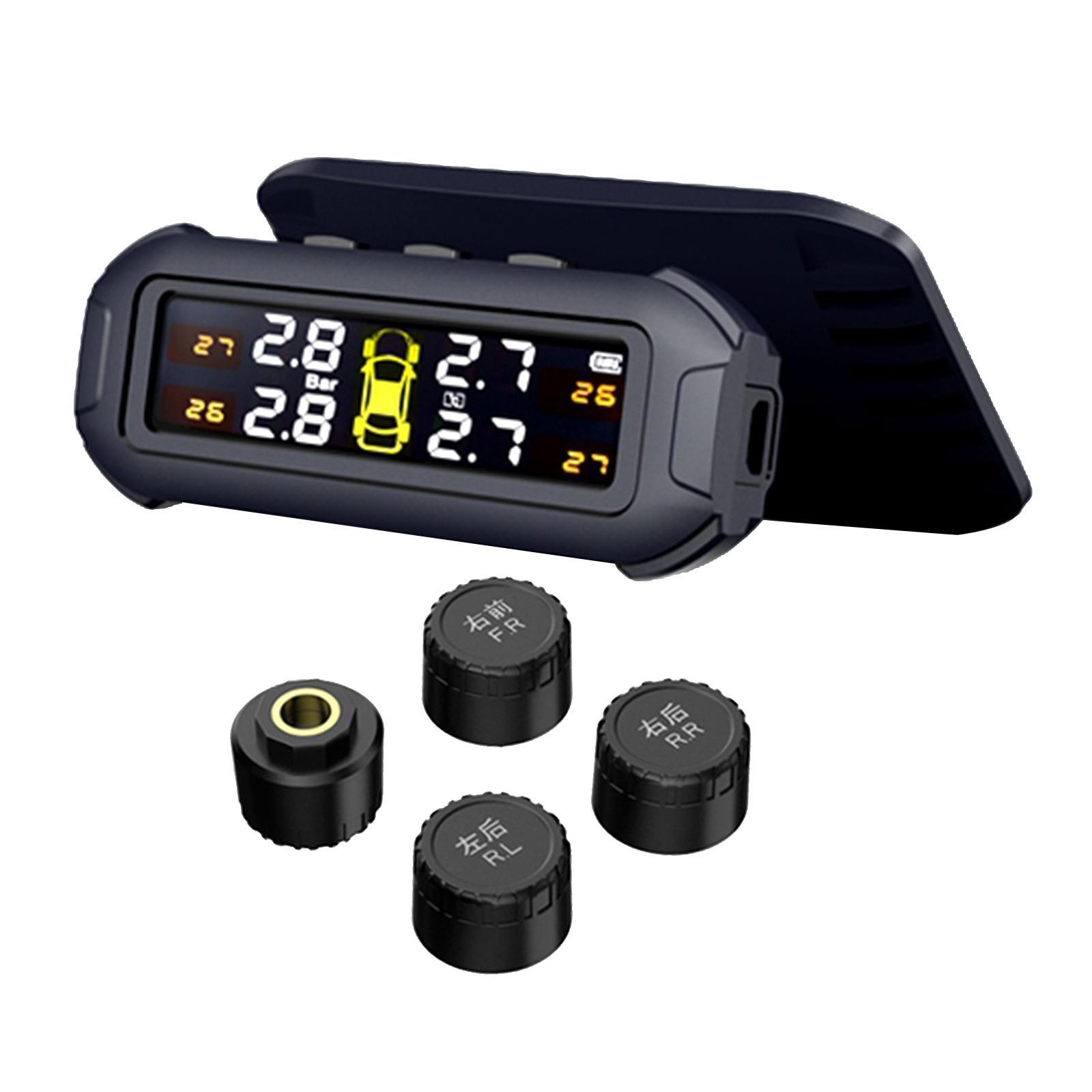 TPMS LCD Wireless Car Tire Pressure Monitoring System with External Sensors Kit