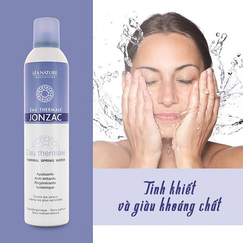 Xịt khoáng cấp nước dưỡng ẩm Jonzac Eau Thermale Thermal Spring Water 300ml (100% Nước khoáng Jonzac) + Tặng bông tẩy trang Christian Lenart 50 miếng