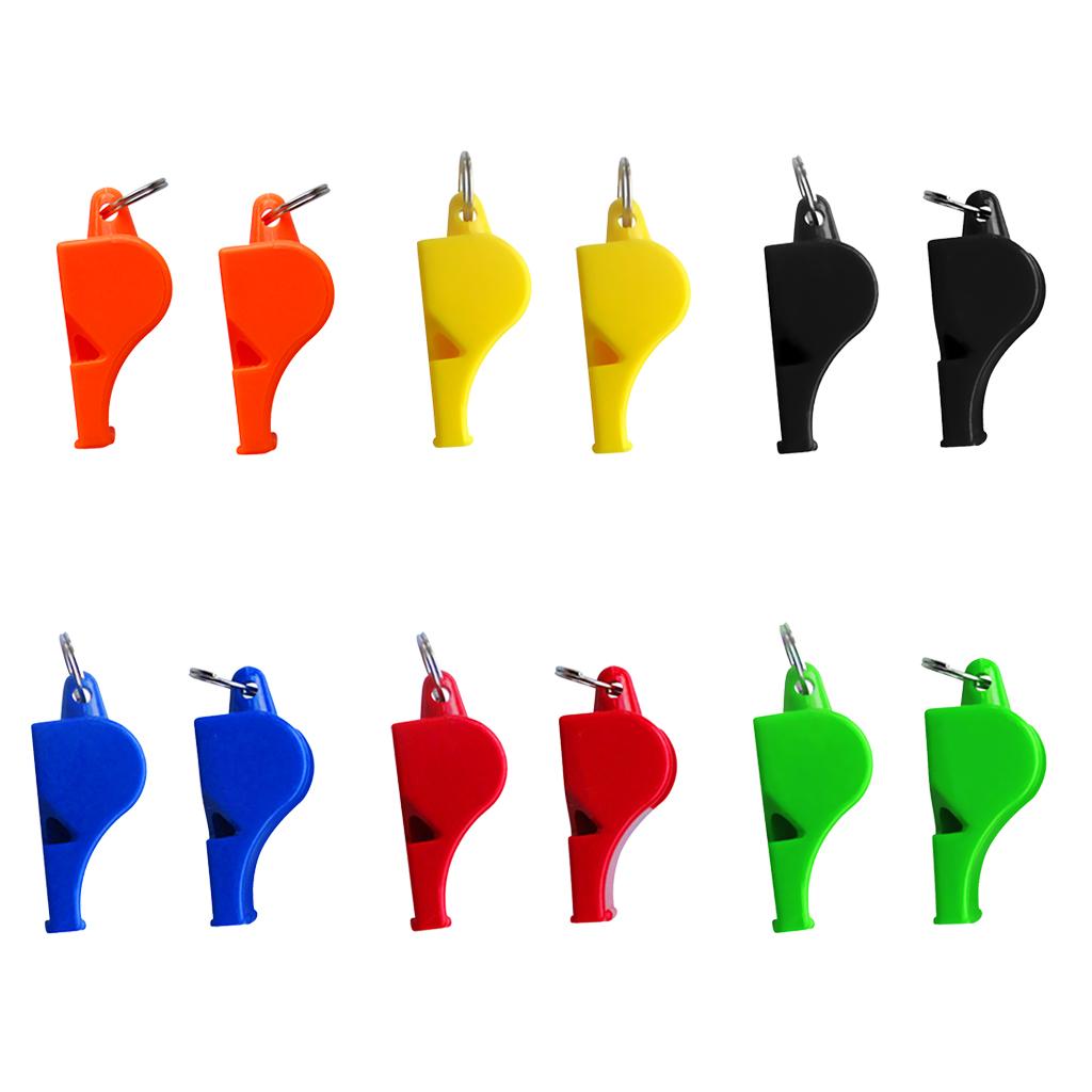 2 Pieces Safety Whistle Super Loud Sports Referee Whistle Emergency Survival Whistle for Outdoor Hiking Camping Fishing Travel