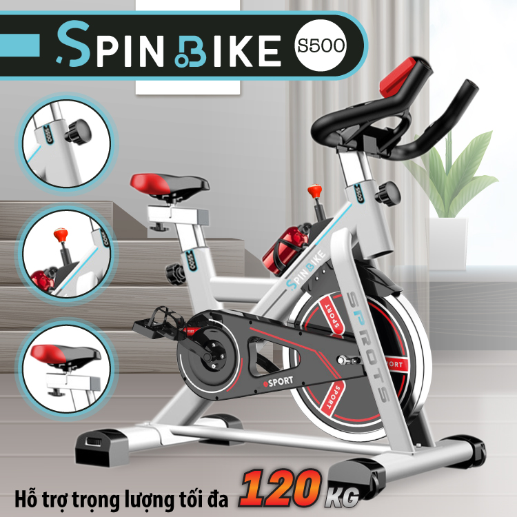 BG Xe đạp tập thể thao đa năng trong nhà Model S500 WHITE SPINING BIKE mới