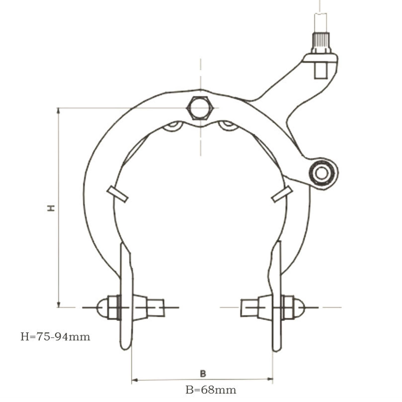 Road Bike Brake Caliper Bicycle C Shape Brake Side Pull Long Arm