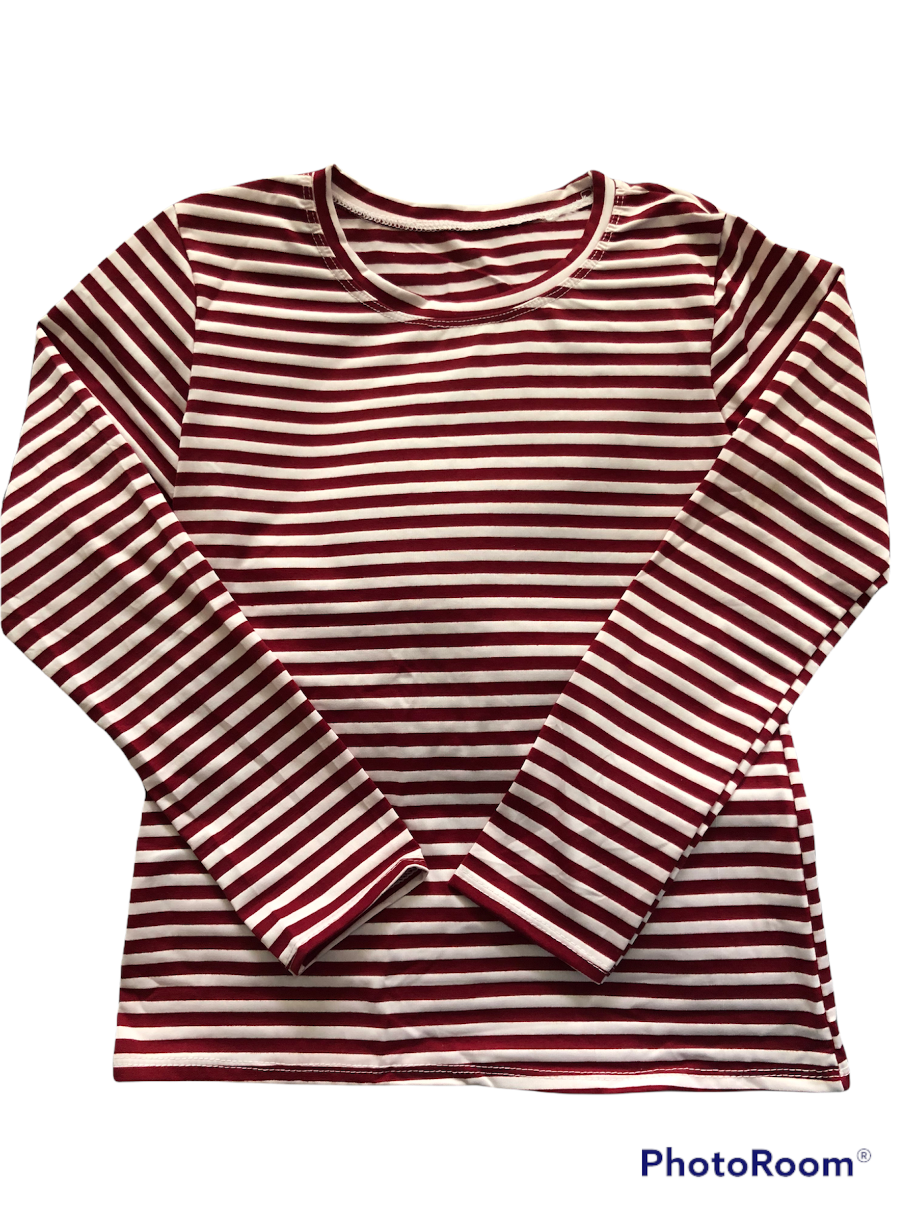 Áo thun tay dài sọc phong cách Hàn Quốc mới