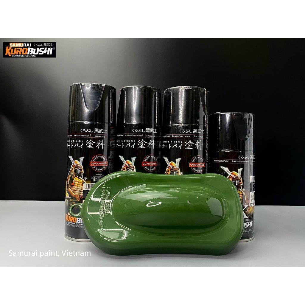 COMBO Sơn Samurai màu xanh quân đội 146 gồm 4 chai đủ quy trình độ bền cao